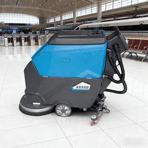 Nettoyeur de sols industriel électrique haute pression autoporté, alimentation 24V, réservoir d'eau fraîche 55L, réservoir d'eaux usées 60L pour entrepôt - Product Image 3
