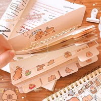 Papelería Kawaii, accesorios de oficina, suministros escolares, Mini cuaderno portátil, Bloc pequeño para notas diarias de notas, diario de Capybara