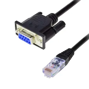 Tùy Chỉnh 5 M Đen RJ45 Để DB9 Cable Nam Để Nữ 6C * 26AWG