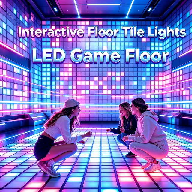 Gravity Sensor Interactive Dance Floor LED Tiles with Metal & Plastic for Airport Garden Adventure Parks & Public Spaces