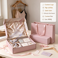 Boîte cadeau en papier à couvercle rabattable personnalisée avec doublure en satin, sac en papier assorti, logo personnalisé pour bijoux, cosmétiques, souvenirs, emballage cadeau