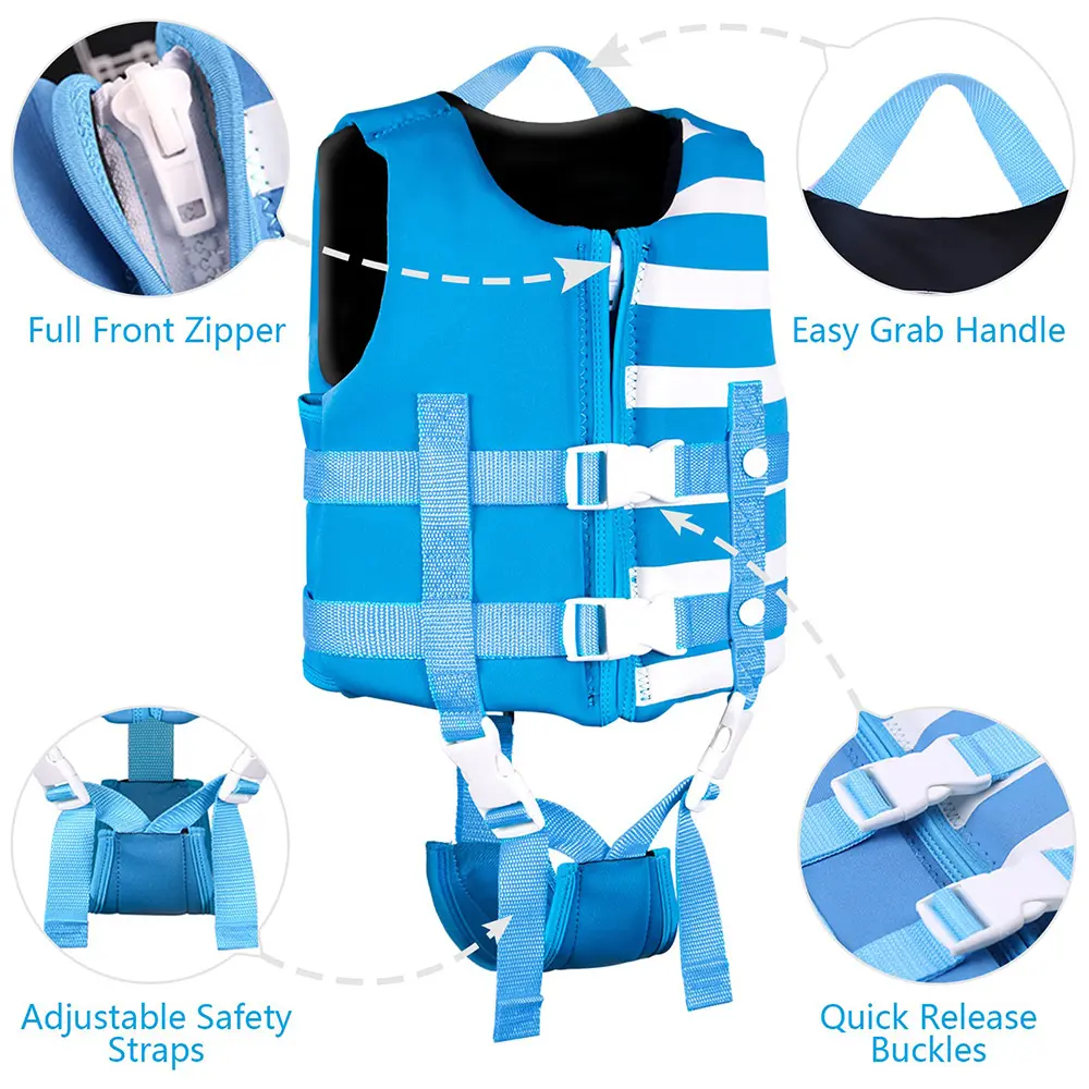 Kids Swim Vest Floating Swimsuit - Toddlers Buoyancy Swimwear For Learn To Swim Age 2-9 Years Life Jacket Swimming