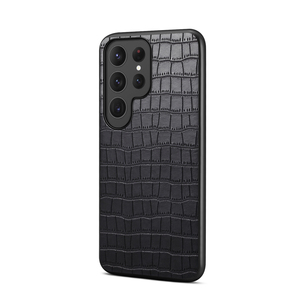 Étui sans fil de luxe Denior en similicuir croco premium, antidérapant, avec une prise en main confortable et des détails soignés pour les séries S26 S25 S24 S23 - Product Image 4