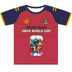 Camiseta Retro Personalizada OEM del Torneo Mundial de Fútbol 2026, Camiseta de la Copa de Europa, Camiseta Deportiva para Hombre de Manga Corta con Cuello Redondo y Estampado por Sublimación - Product Image 2
