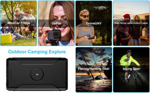 大容量72000mAh266Whラップトップパワーバンク65W USB-C DC 20V24Vリチウムイオン電池<span class=keywords><strong>CPAP</strong></span>キャンプ用12V3A充電器 - Product Image 3