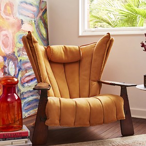 Sedia da Prete in Stile <span class=keywords><strong>Etnico</strong></span> Palm Mutas, Arredamento Artistico Antico di Lusso per Soggiorno di Villa, Sedia del Capo Tribale di Lusso Selvaggio per Cigar Bar e Club - Product Image 2