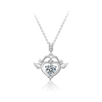 Collier en forme de flèche de Cupidon en diamant taillé au Mozambique, style professionnel, pour femmes, chaîne croisée en argent sterling 925, 2,7 g, personnalisé et créatif