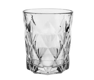 10oz 310ml transparent whisky potable tasse en verre gravé diamant coupe design verre tasse pour servir du vin verre pour bar en utilisant