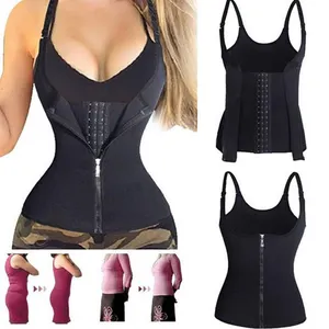 25 Steelbone Shapewear Plus Size Neopreno Adelgazante Vientre Látex Cintura Entrenador Chaleco Fajas con Hueso de Acero