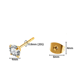 Ventas al por mayor Cartílago Ear Stud Flat Back Tornillo Ear Stud Clear Rainbow Color Hombres Pendientes Body Piercings - Product Image 4