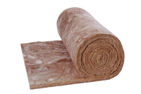Rouleau de laine de verre marron sans formaldéhyde, isolation thermique et acoustique écologique en fibre de verre chocolat pour murs et plafonds