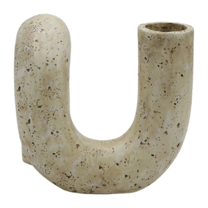 Vaso in resina a forma di S, design moderno scolpito per l'arredamento del soggiorno. - Product Image 4