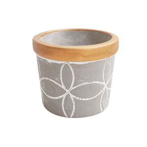 Simple cement pot plants small bonsai potted cactus decoration wall home living room decorations
