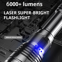 Lampe torche LED rechargeable par USB super lumineuse 6000LM, tactique, étanche IP68, en alliage d'aluminium, pour le camping, la randonnée, les situations d'urgence 6