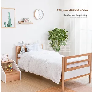 Culla per Neonati in Legno Massello Stile Britannico, Altezza Regolabile, Letto Multifunzionale Componibile per Piccoli Appartamenti, Economico - Product Image 3