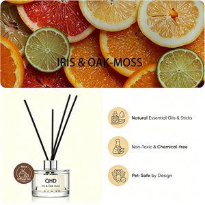 Diffuseur de parfum QHD Iris & Oak-moss, parfum <span class=keywords><strong>d</strong></span>'ambiance floral terrestre élégant, vente en gros <span class=keywords><strong>et</strong></span> étiquette personnalisée - Product Image 2