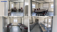 Maison conteneur préfabriquée contemporaine portable de 20 pieds, bureau modulaire à assemblage rapide, camp de chantier en acier