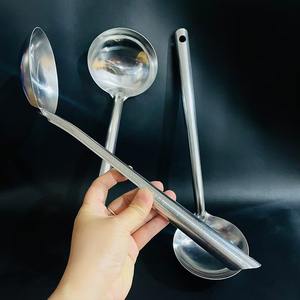 Espátula de acero inoxidable para wok/espátula para freír para chefs, cuchara de servir comercial de mango largo/espátula para freír/pala. - Product Image 3