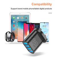 Adaptateur mural multi-USB 4 ports QC3.0 30W 5V/3A, chargeur rapide avec protection OTP/OVP, certifié CE, prise UK pour Android, parmi les plus vendus