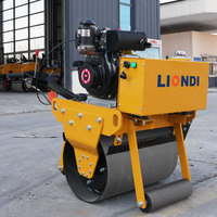 Rouleaux compresseurs vibrants professionnels à tambour unique de 350 kg pour l'exportation, mini-compacteurs de sol pour la compactation des terres