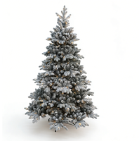 PE PVC Metallrahmen Stehender Personalisierter Umweltfreundlicher Künstlicher Weihnachtsbaum Mehrfarbige LED-Lichter Außendekoration