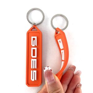 Porte-clés en caoutchouc PVC rectangulaire promotionnel, porte-clés en silicone souple de style sportif, porte-clés en PVC personnalisé avec lettre, voiture sur le dessus - Product Image 3