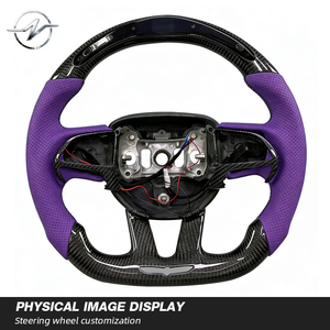 Volante Deportivo de Lujo en Fibra de Carbono Forjada con LED, 35 mm, 3/4 Radios, para Dodge Challenger SRT Hellcat Demon 392 Charger Hemi R/T Scat Pack - Product Image 4