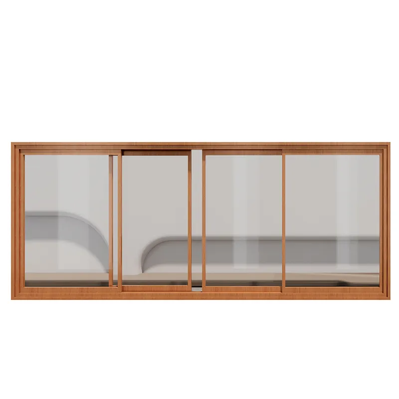 Born Doors And Windows Custom Indoor di alta qualità Low-E Glass Wood Grain Color lega di alluminio ultimi disegni di finestre scorrevoli