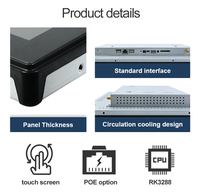 Système embarqué industriel Portworld 13,3 pouces RK3576 Octa Core Android 14 AIOT Écran tactile Affichage numérique 4 Go de RAM