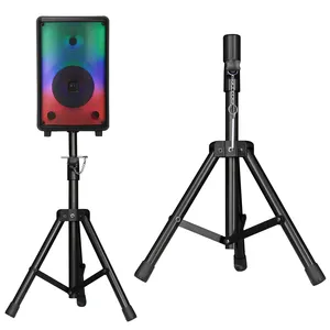 Wholesale stock heavy duty stable stage tripod, high adjustable flexible speaker stand, universal tripod stand