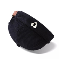 Chapeau Docker sans bord en velours côtelé avec logo brodé sur mesure Vente en gros