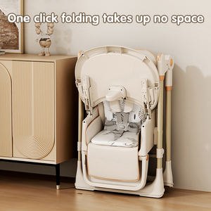 <span class=keywords><strong>Chaise</strong></span> <span class=keywords><strong>haute</strong></span> pliable pour bébé avec roues, 8 hauteurs réglables et dossier à 6 positions avec <span class=keywords><strong>harnais</strong></span> à 5 points et double plateau amovible - Product Image 6