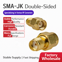 Adaptateur de connecteur femelle SMA vers mâle RP SMA, adaptateur coaxial RF droit plaqué