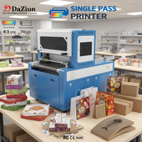 Printer Inkjet Digital Satu Langkah Dazion Baru yang Dapat Disesuaikan, Tanpa Plat, Tinta Pigmen Multiwarna untuk Kertas, Kardus, Tas, Alas Cakar Kucing