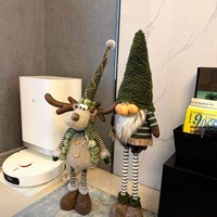 Figurine en peluche de renne et gnome de style américain pour le salon, petite décoration de sol, design nordique tissé à la main