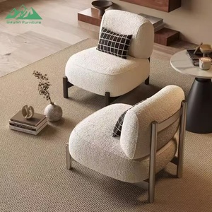 Fauteuil d'appoint moderne Wayon avec <span class=keywords><strong>base</strong></span> en métal, housse de coussin, matériau de rembourrage protecteur - Product Image 6