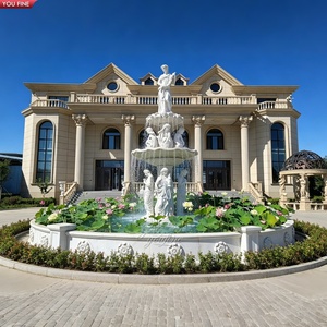 YOUFINE <strong>Large</strong> White Marble Fountain Hand Carved Figure <strong>Water</strong> <strong>Feature</strong> <strong>for</strong> Mansion <strong>Garden</strong> and Driveway Decoration - Product Image 1