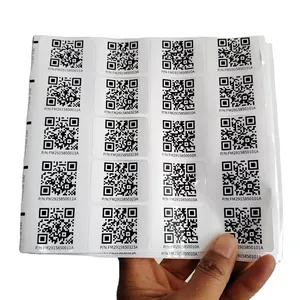 Código QR adesivo de vinil à prova d'água com impressão digital personalizada para digitalização