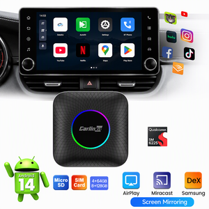Boîte Tbox 6 en 1, 128 Go, 8 Go, dongle, autoradio, CarPlay, Sm6225, Carlinkit, CarPlay Ai Box, Android 14, adaptateur TV sans fil pour Apple Car - Product Image 1