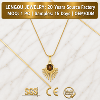 Kalung Liontin Batu Zirkon Mata Harimau Lapis Emas 18K dari Baja Anti Karat, Liontin Bulat Buatan Laboratorium, Perhiasan Rantai untuk Wanita, Hadiah