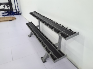 2025 nuevo estilo martillo gimnasio Fitness levantamiento de pesas entrenamiento de fuerza Q235 tubo de acero galvanizado estante con mancuernas de dos niveles a la venta - Product Image 6