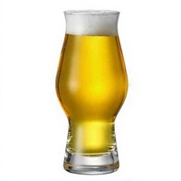 Verre à bière artisanale IPA transparent de 450 ml avec logo personnalisé, verre à base épaisse pour bar, pub, maison, passe au lave-vaisselle