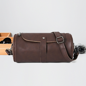 New Vintage Style Unisex PU Leather Messenger <b>Bag</b> Large Durable Buckle Closure All Seasons Daily Use - Product Image 2