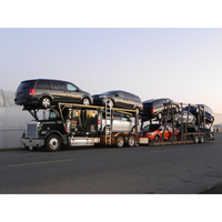 Semi-remorque de transport de voitures à double pont extensible en acier avec une charge utile maximale de 40 tonnes