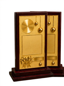 Placa de Premio de Madera Premium con Acabado Dorado, Elegante Recuerdo de Reconocimiento para el Logro y la Aprecación - Product Image 3