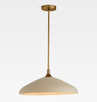 Plafonnier contemporain avec abat-jour conique en céramique Finitions en laiton et longueur réglable Idéal pour la salle à manger Cuisine