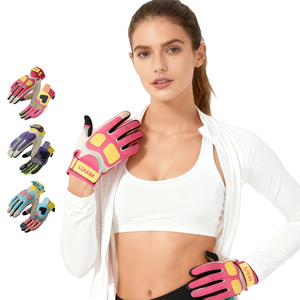 Gants d'hiver thermiques/isolateurs en polyester pour femmes - Nouveau style tendance, couleur contrastée, moto, course à pied, sports de plein air - Product Image 4