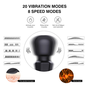 WINYI Best Seller massaggiatori elettrici all'ingrosso personalizzati 20 modalità di vibrazione vibratore massaggiatore bacchetta a 8 velocità <span class=keywords><strong>per</strong></span> <span class=keywords><strong>donna</strong></span> - Product Image 3