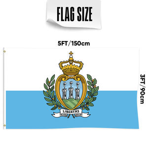 Drapeau <span class=keywords><strong>de</strong></span> Saint-Marin en gros personnalisé tous les pays drapeau national 3x5 FT extérieur suspendu en fibre <span class=keywords><strong>de</strong></span> polyester livraison rapide - Product Image 3