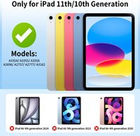 Magnetische Hülle Smart Folio Cover iPad (A16) 11./10. Generation Dreifach Faltbarer Ständer Auto Schlaf/Wach-Funktion Schlanke Hülle PU-Leder Mikrofaser